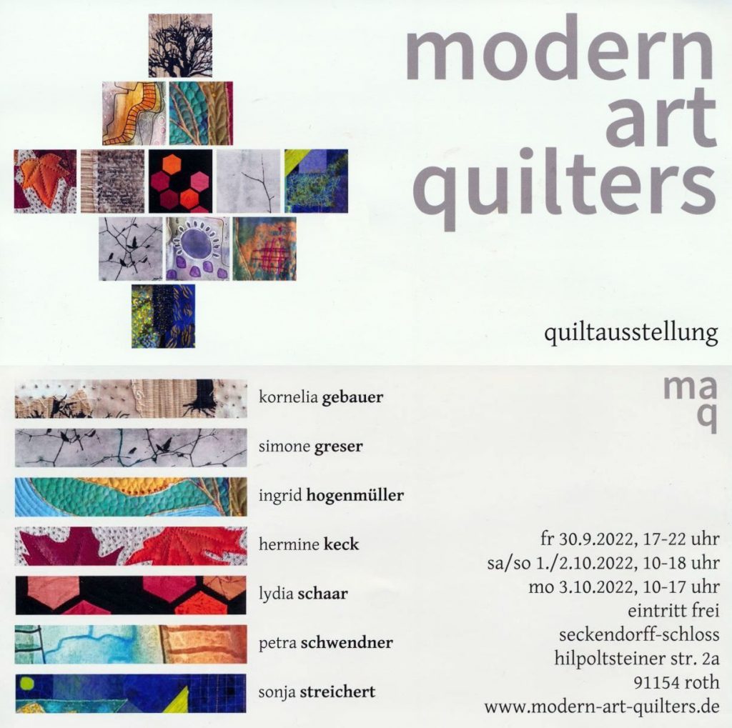Modern-Art-Quilters Ausstellung im Seckendorfer Schloss